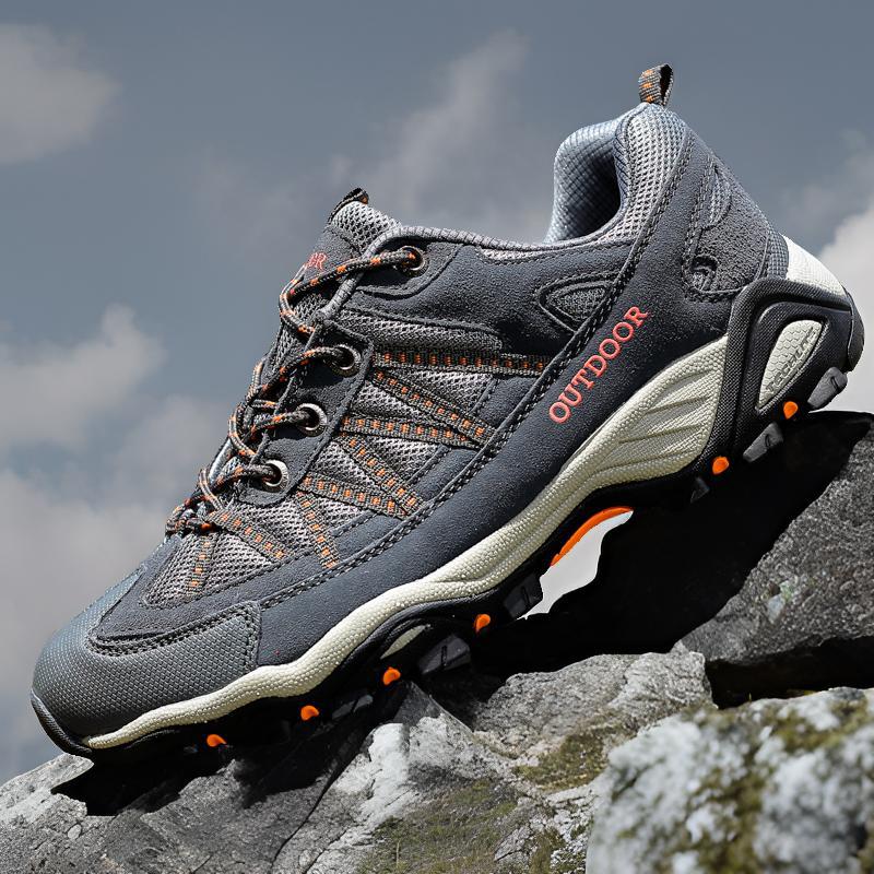 2025 primavera y otoño transfronterizos de malla pareja zapatos de senderismo de altura baja zapatos deportivos casuales al aire libre de malla zapatos de montaña transpirables