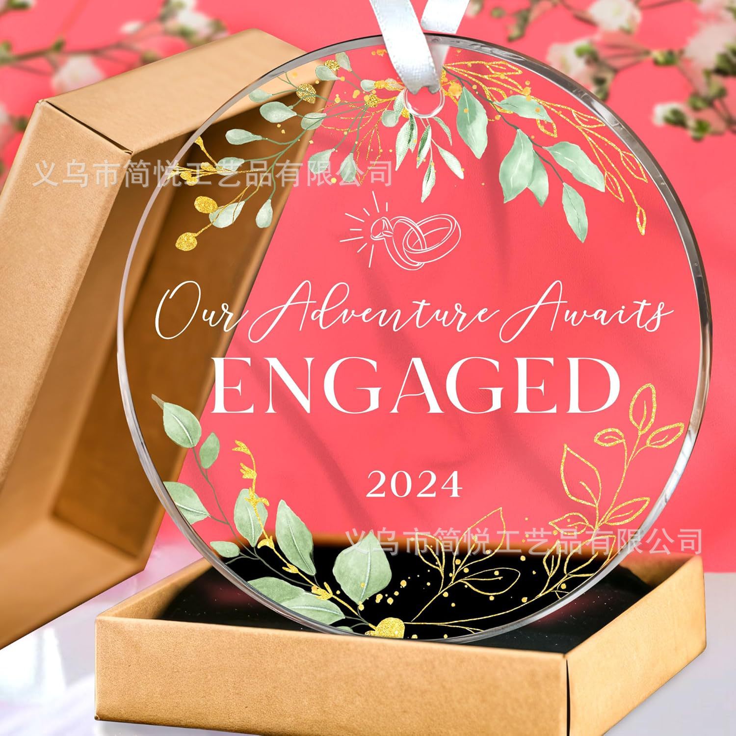 亚马逊跨境新款透明亚克力圣诞节挂件装饰品适合送亲人朋友礼物