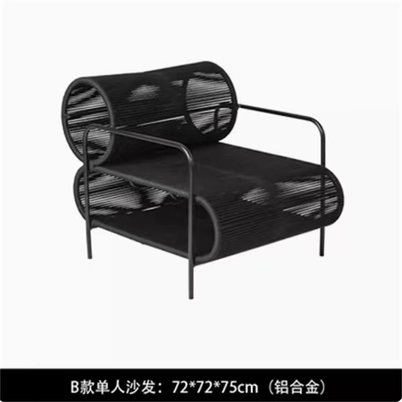Sofá al aire libre, ventas de casa, patio, balcón al aire libre, diseñador de muebles modernos, conjunto de sofá de caña