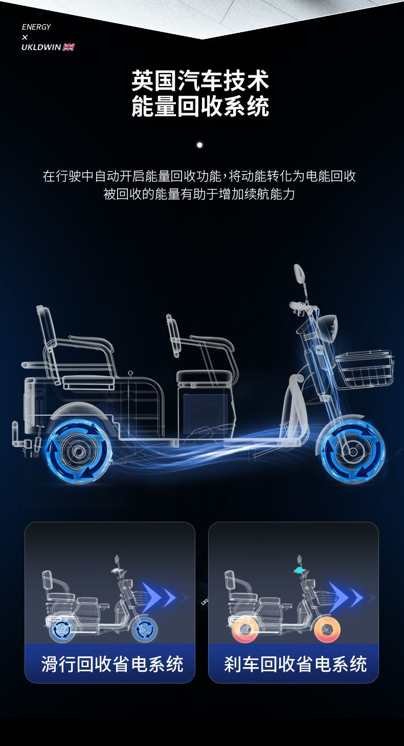 Cargo Electric Tricycle Adult Elderly Mobility Scooter