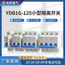 空气开关YDB1G-125小型断路器电闸1P2P3P4P微型断路器C型D型6A63A