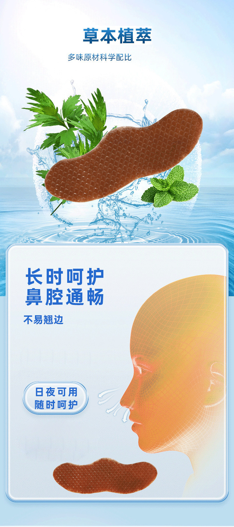 Nasal Comfort Herbal Patch with Xanthium Cang Er Zi 5 Patches per Box External Nasal Use key features