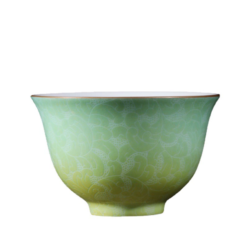 Qianci Yaji Jingdezhen Ceramic Tea Cup Hand-painted Gradient Pattern Single Cup Master Cup Small Teacup Cup Wholesale