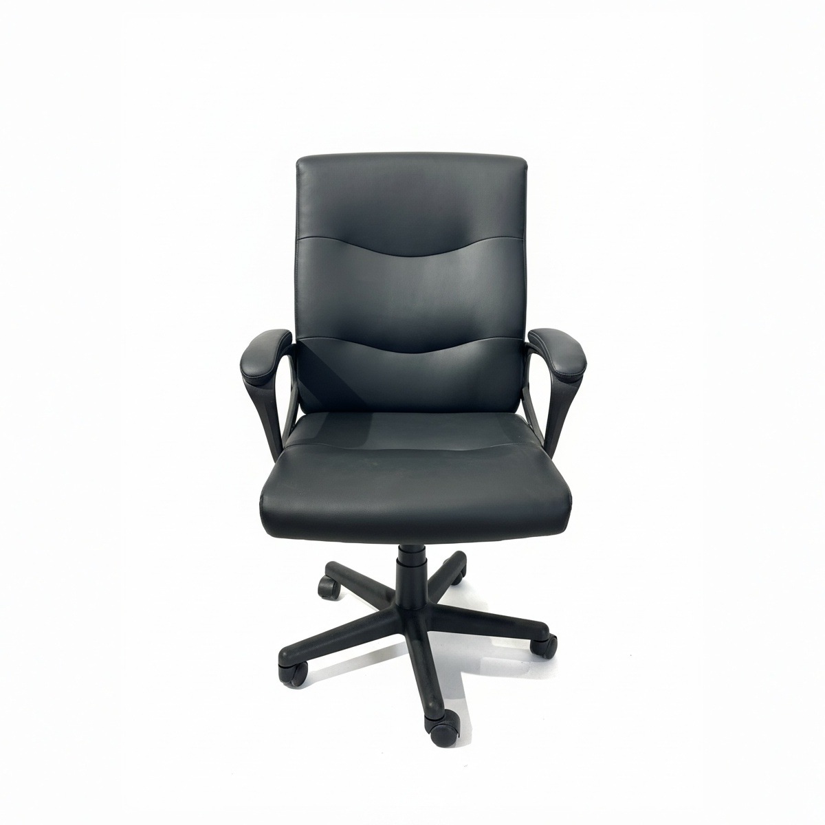 黑色皮质办公椅批发高背电脑椅家用转椅会议椅扶手座椅