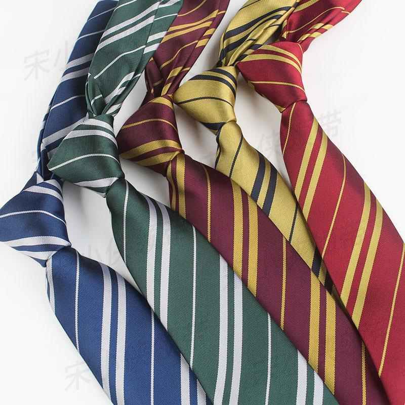Harry Potter Twill Tie, College Style Hand-Tied Tie, Casual Korean Style Narrow Zipper, No Tie, Unisex