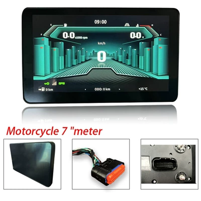 Motorcycle 8inch Smart Lcd Instrument with Full-Color Display for Mileage, Speed, Fuel Level, and Temperature, Motorcycle Modification Instrument (Motosiklet cihazları)