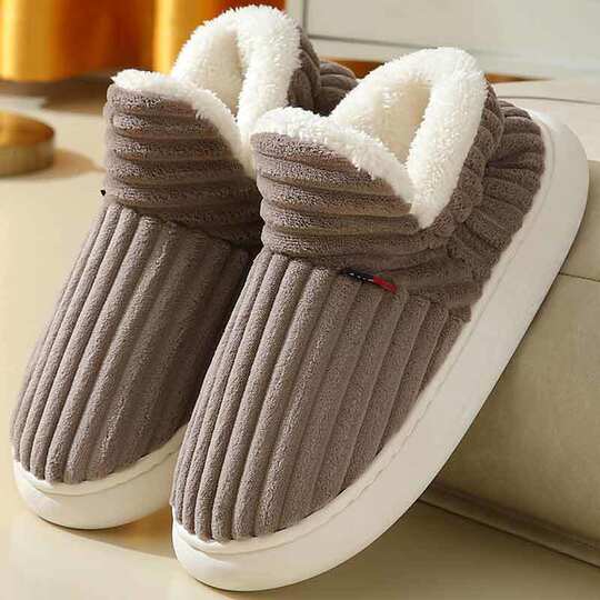 2024 Winter Cotton Slippers Men's Thickened Sole Home Couple Indoor and Outdoor Non-slip Warm Women's Old Cotton Shoes