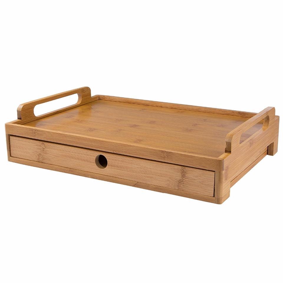 新款木质托盘带抽屉木制收纳托盘来图来样源头厂家DIY