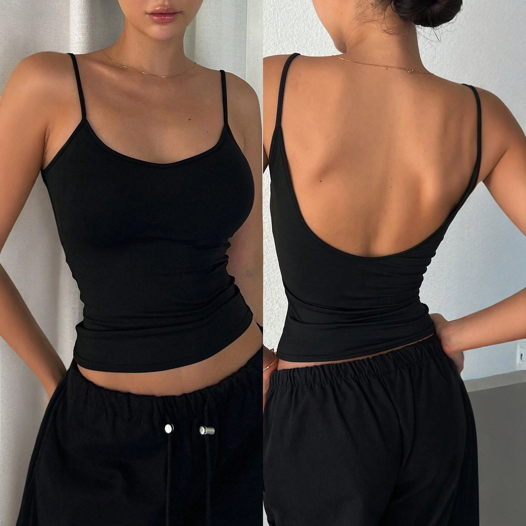2026 Spicy Girl Style, Backless Camisole Vest, Women's Inner And Outer Tops_ecoleips.com