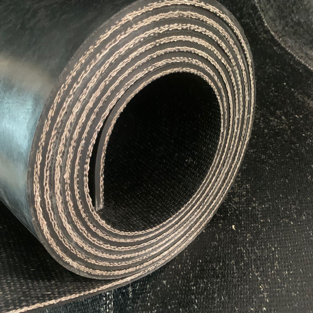 配电房高压绝缘橡胶板胶垫黑色橡胶皮垫软配电室减震防滑加布胶垫