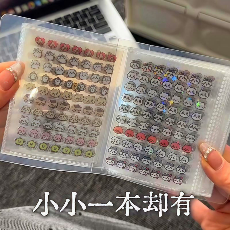 ミニデコステッカーブック 4800枚 かわいいマニキュア 小鼻ステッカー ハンドブック素材 ネイルデコレーション 小柄|undefined