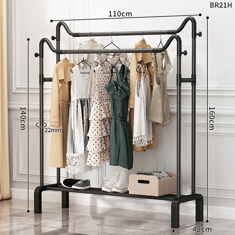 [고양이귀 더블폴 모델] 롱 110cm - 클래식 블랙