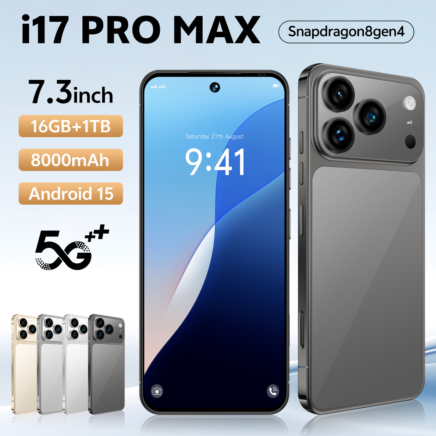 Cross-Border Direct Supply of Smartphone I17 Promax with 4g Network, 16+1Tb Operating Memory, Android 15, and Full Network Compatibility