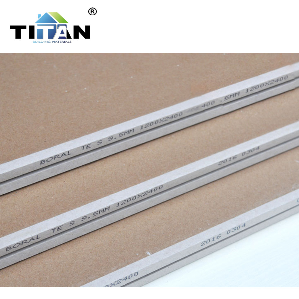 Exportación Fiji mejoras para el hogar techo panel de yeso de papel panel de yeso ignífugo 12mm gib board