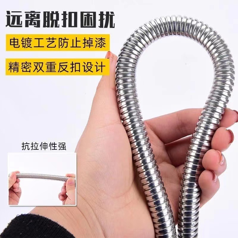 Encryption black flower shower hose shower head universal stainless steel water pipe for bathroom hot water heater accessories suitable for gold