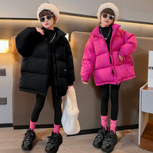 女童加厚棉衣2022冬裝新款中大童韓版洋氣面包服兒童保暖童棉襖潮