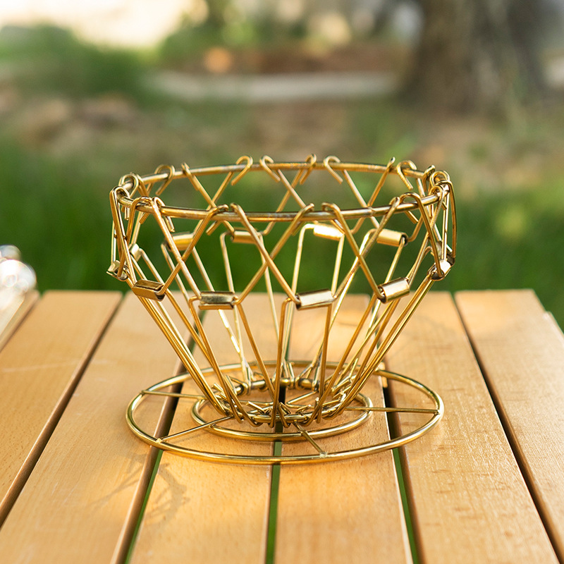 Filtro de café de mano CLS acampar al aire libre portátil plegable goteo de café estante de acero inoxidable 304 retro colador