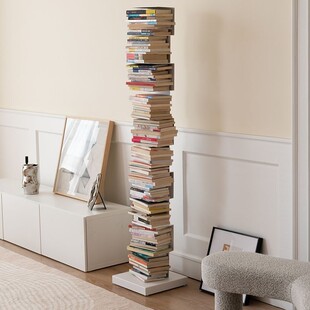 Invisible Bookshelf Light Luxury High-end Children's Reading Area Library Stainless Steel Bookshelf Floor-to-Wall Bookshelf