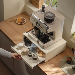 カプセルコーヒーディスプレイ棚水カウンターins风卓上ティーバッグ収纳ボックスコーヒーメーカーベース引き出しシェルフ