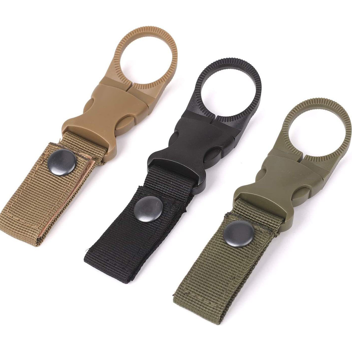 户外战术尼龙背包可拆式水瓶25mm织带扣 腰带塑钢子母插扣瓶挂