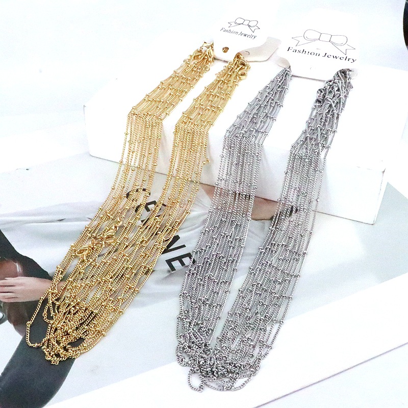 PVD Coated Gold Plating Process 18K Real Gold Plated, Silver Plated Plating Material Simple Style Geometric Solid Color Alloy Copper Plating Unisex Necklace