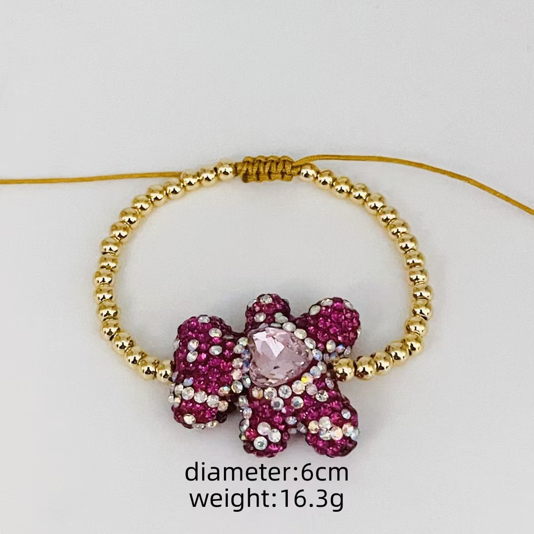 Holiday, Banquet, Daily Occasion Artificial Crystal, Copper Material Bear Pattern Wholesale Jewelry Casual Elegant Cute Bear Artificial Crystal Copper Crystal Inlay Bracelets