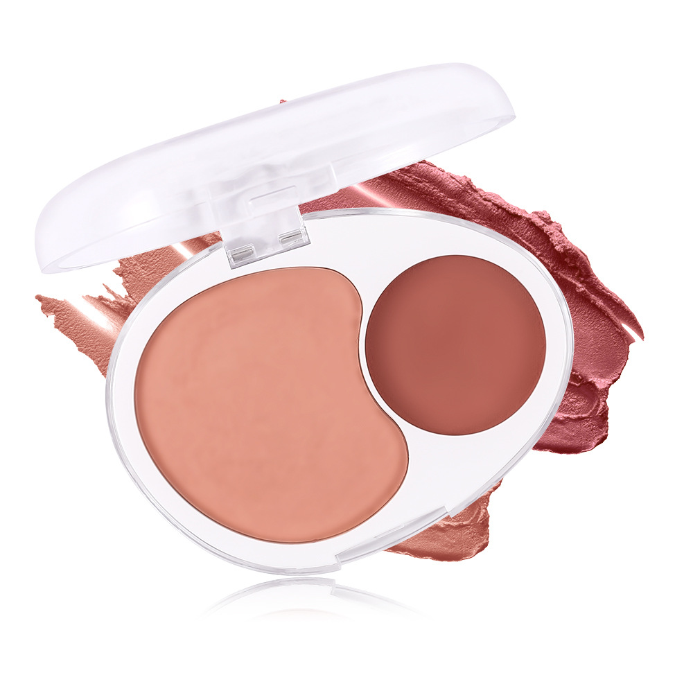 New dual-color mousse Blush mashed potatoes Soft and glutinous facial blue natural contouring matte blush Student blush cream undefined