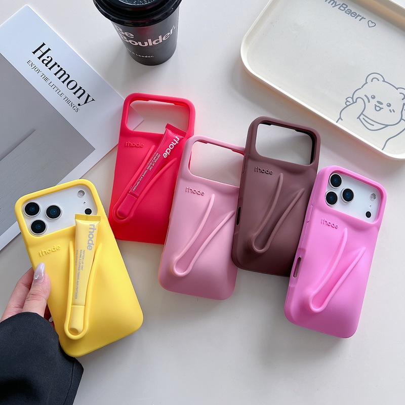 海莉同款rhode可放唇膏iPhone17苹果系列手机壳16/15promax硅胶13|undefined
