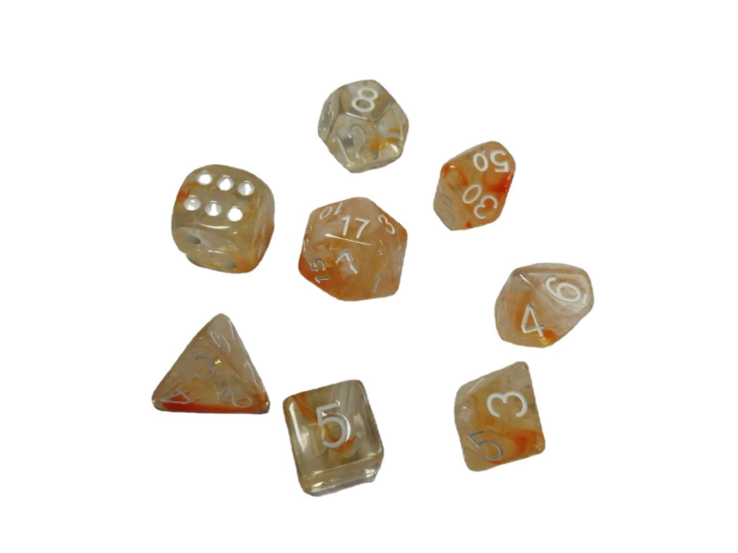 Аксессуары для настольных игр, цвет, прозрачный комплект игральных костей, смола кости производитель