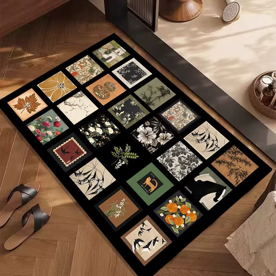 Новые трансграничные мягкие коврики из диатомовой грязи в стиле ретро, ​​коврики для ванной комнаты, коврики для кухни, нескользящие коврики для дверей ванной комнаты