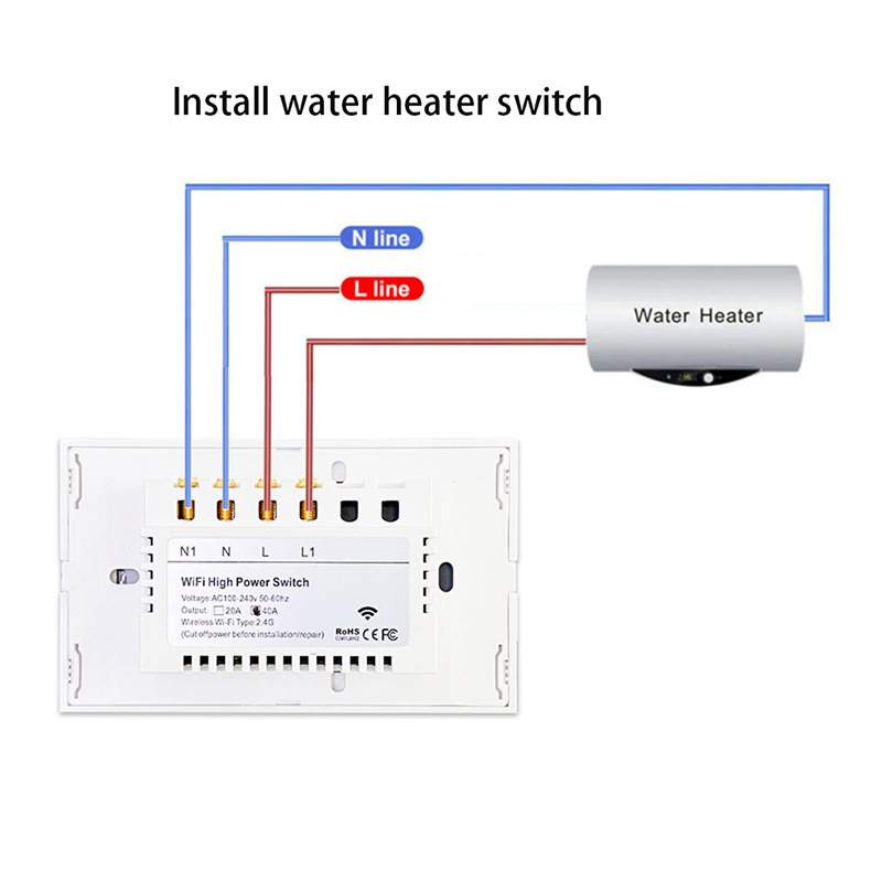 Matter120美標知能給湯器空調ボイラー大電力40A知能スイッチはhomekitをサポートしている|undefined