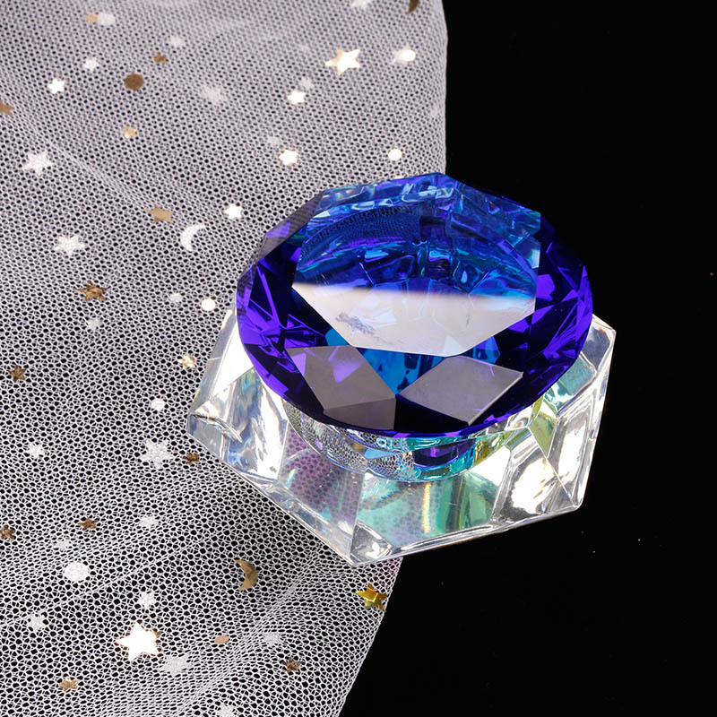 Nuevo estilo transfronterizo de alta calidad nail art bowknot taza de cristal cuadrada taza de lavado de lápices taza de cristal líquido