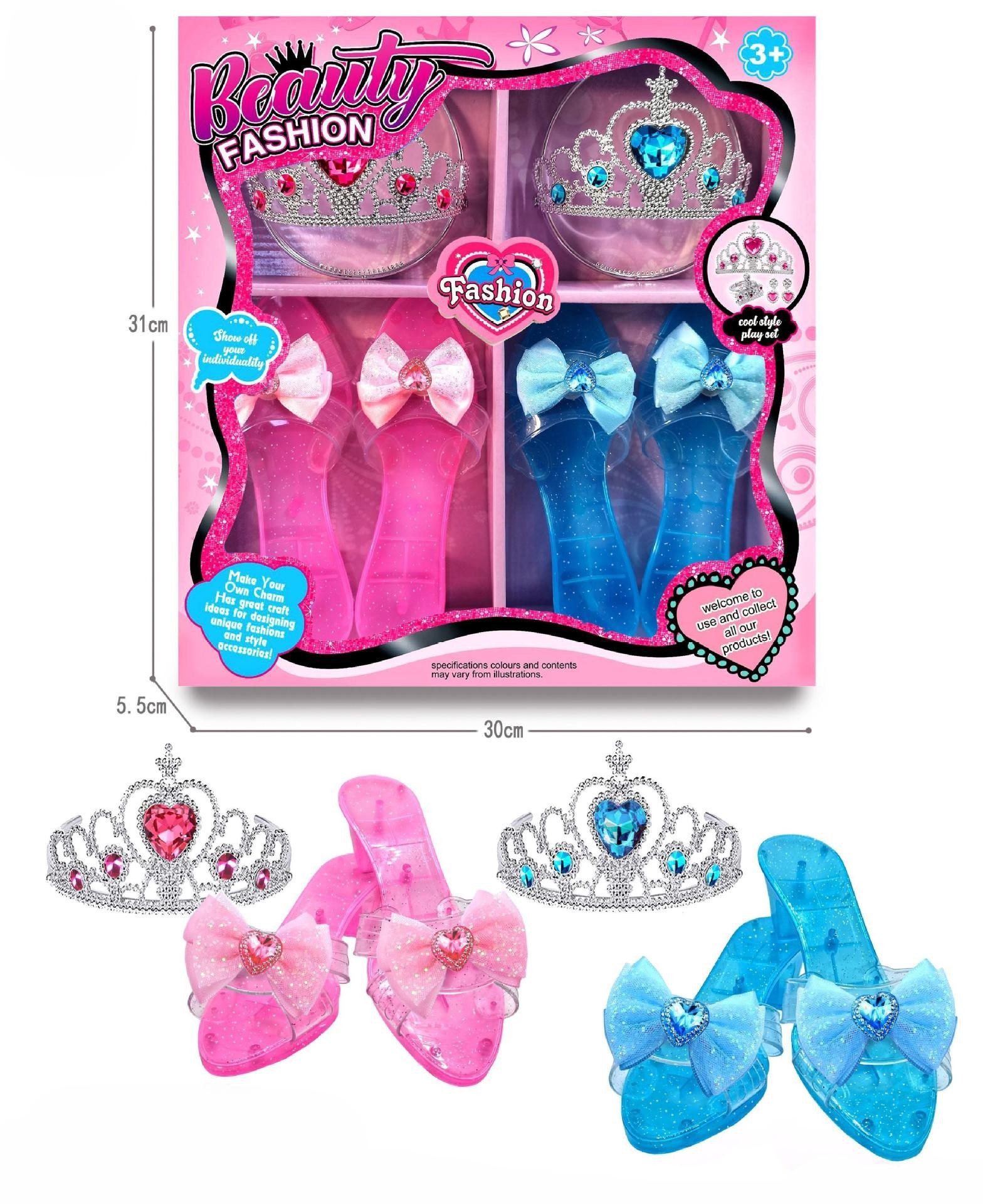 Nuevos productos transfronterizos princesa accesorios de vestir joyería corona caja de joyería chicas juegos de rol juguetes caseros