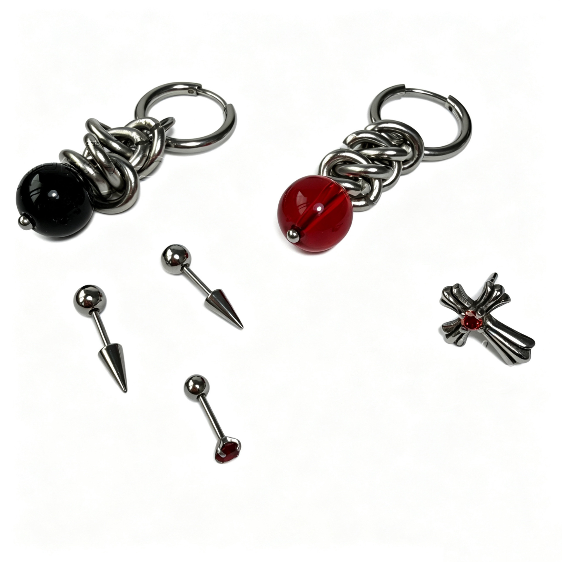 Labret piercing jewelry detail image