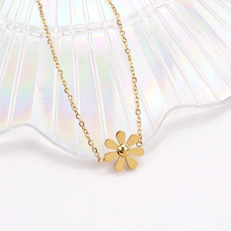 6g Weight Anklet Classification Simple Style Flower Stainless Steel Women's Anklet
