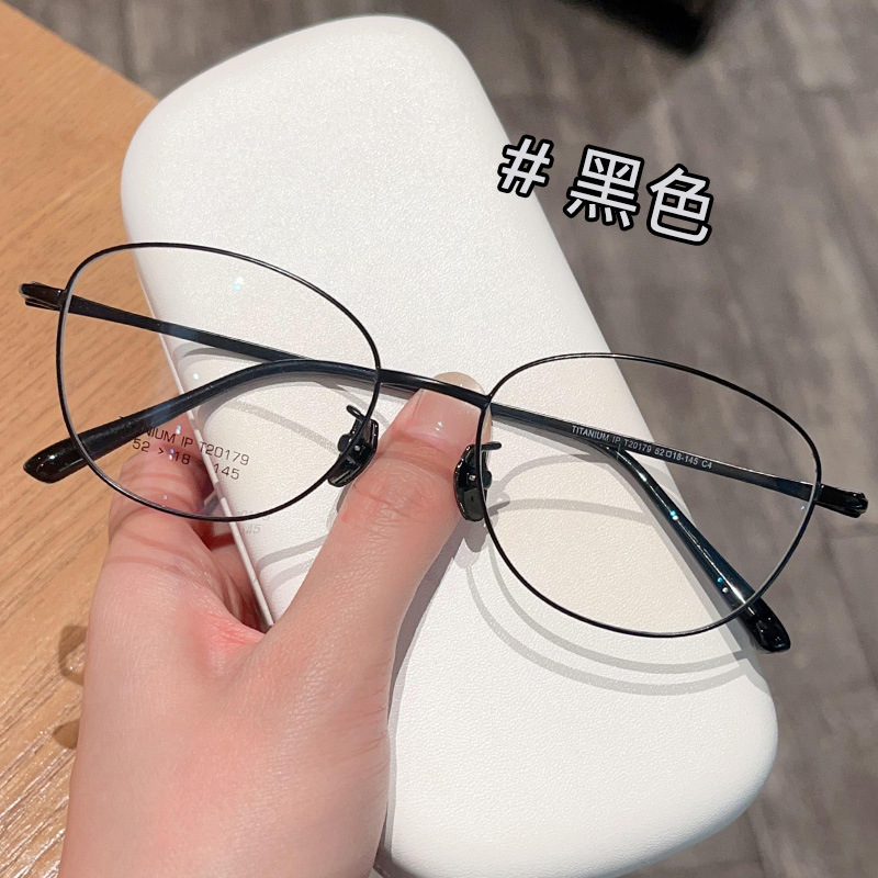 ファッショナブルなレトロな文学インターネット有名人の無地の小さな猫の目のメガネフレーム丹陽卸売女性のハイエンドは近視メガネと組み合わせることができます|undefined