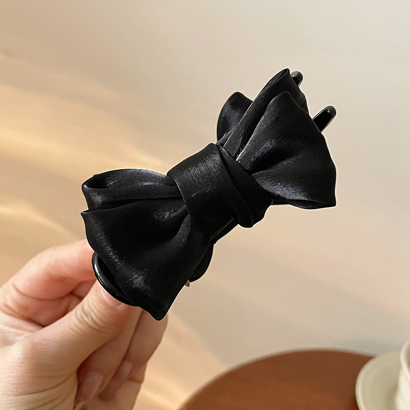 ネットの糸の両面の蝶結びのヘアピンの女性の後頭部はサメのクリップの大きいサイズを巻いてハイエンドのカードのクリップの頭飾りを挟みます。|undefined