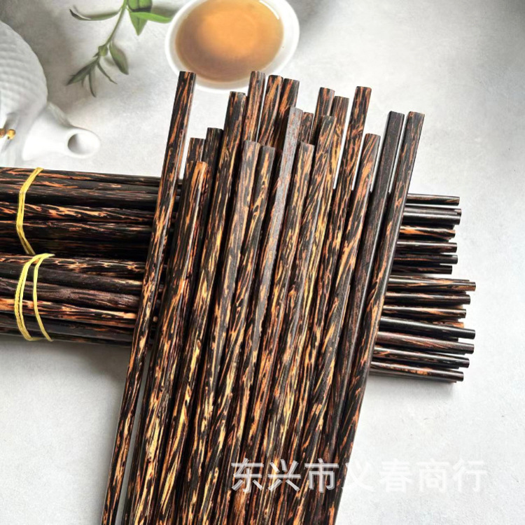 Handmade Ebony Chopsticks Wooden Solid Wood Square Head Tableware Chopsticks Household Restaurant Restaurant Wooden Chopsticks Can Enter Dishwasher