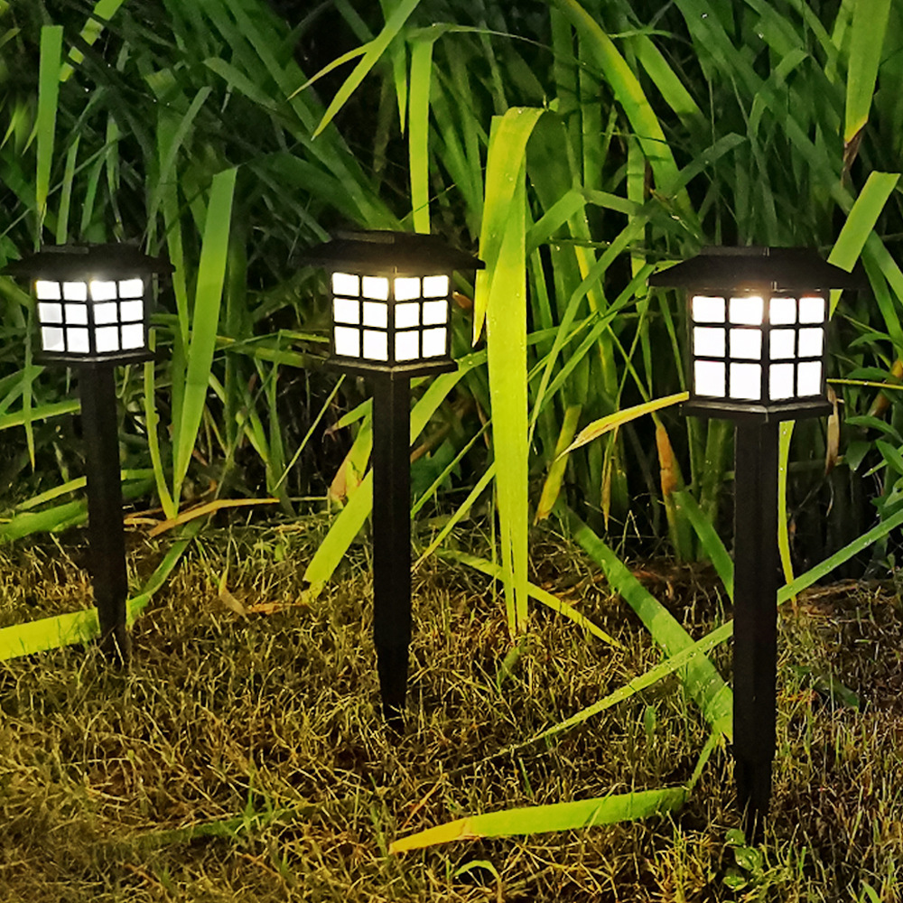 Solar LED Outdoor Courtyard Night Light Home Chinese Retro Lawn Lamp Decoration Villa Small House Palace Lamp