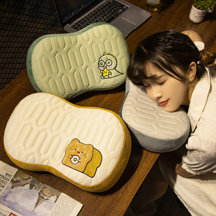 Latex Ice Silk Pillow for Girls Sleeping in the Office, Student Dormitory Bed, Memory Foam Waist Pillow Cushion