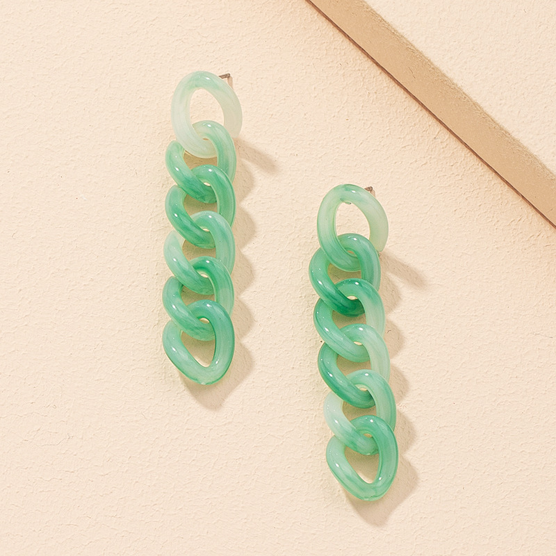 Korea Simple Fashion Acrylic Chain Earrings display picture 4