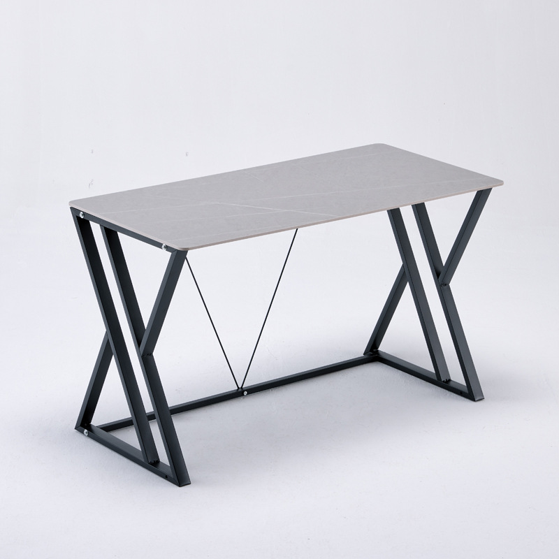 Mesa de comedor de tablero de roca minimalista moderna, mesa de comedor rectangular para el hogar, mesa para deportes electrónicos, mesa para juegos de computadora, mesa para computadora de escritorio para el hogar