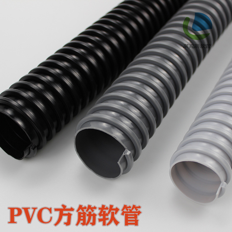 PVC塑料软管工业除尘通风软管方骨软管方筋吸尘管颜色规格可定制