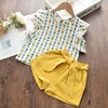Summer colored shirt, set, trousers, Korean style, loose fit