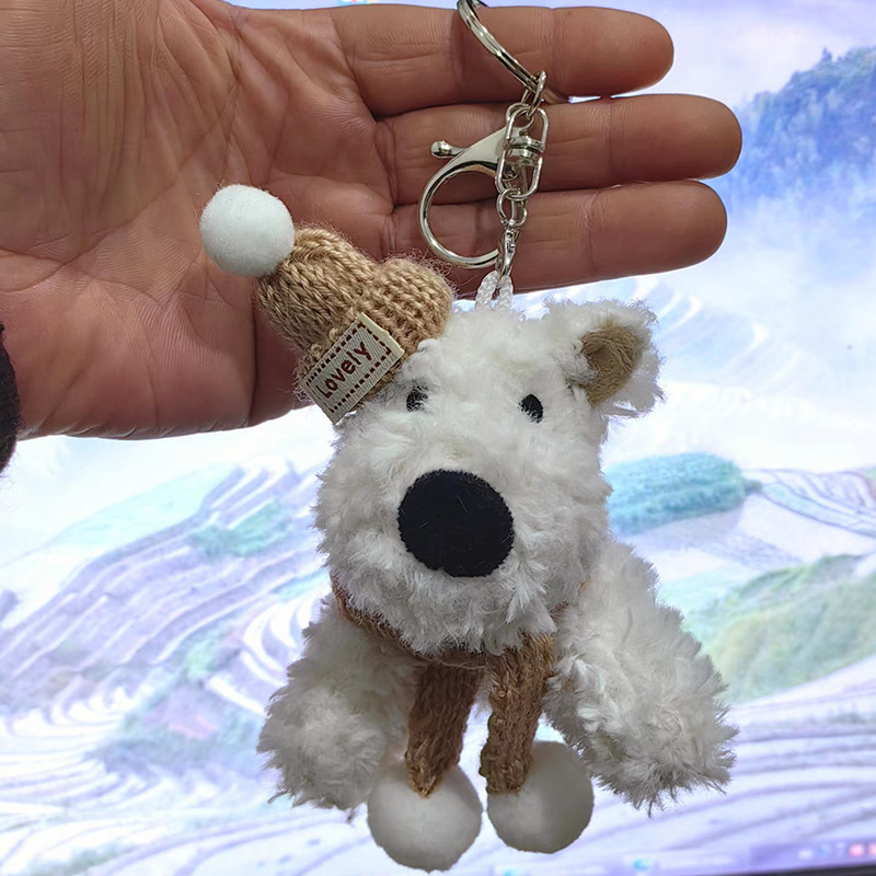 西高地の毛の犬のぬいぐるみの漫画のキーホルダーのペンダントの懐の車の装飾品のリュックサックの装飾のアイデアの贈り物|undefined