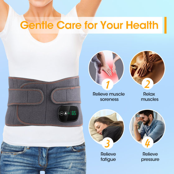 Cross-border private model electric heating massage belt for the elderly red light physiotherapy heating warm belt hot compress massage belt