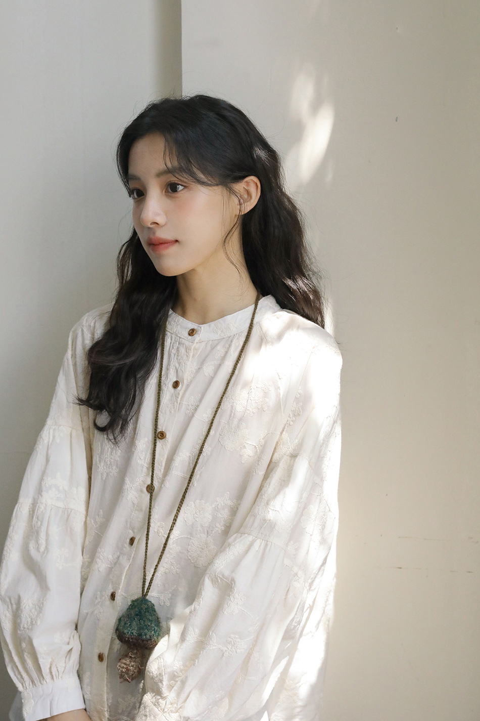 Real Shot: Japanese-style Design, Elaborate Embroidery, Pure Cotton Women's Shirt, Spring French Vintage High-end Shirt_ecoleips.com