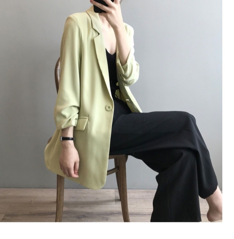 Weißer Chiffon Blazer Für Damen Leichter Sommermantel Locker_voghion.com