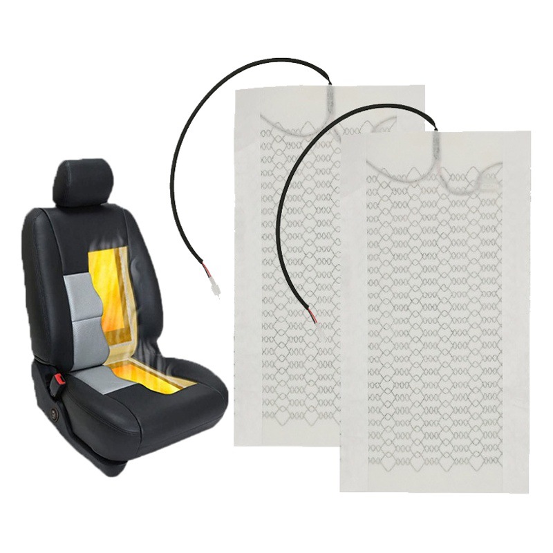 2 Pieces/Pack Universal 12V Built-In Car Seat Carbon Fiber Heating Pad 25W/Piece 53X28Cm