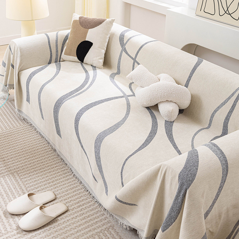 Sofá de tela Schneier de alta calidad cuatro estaciones cojín universal cubierta todo incluido anti-gato arañazo siesta cubierta manta